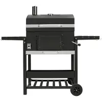 Monster Four à fumoir XL-BBQ, barbecue au charbon de bois, portable, pour l'extérieur et le jardin