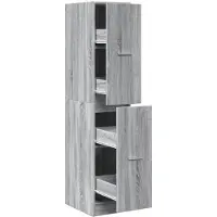vidaXL Armoire apothicaire sonoma gris 30x41x144,5cm bois d'ingénierie