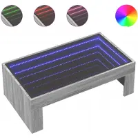 vidaXL Table basse avec Infinity-LED Gris Sonoma 90x50x30 cm