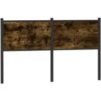 vidaXL Tête de lit de remplacement Chêne fumé 150 cm Bois et acier