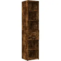 vidaXL Highboard chêne fumé 40x42,5x185 cm Matériau dérivé du bois