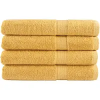 vidaXL Serviettes de qualité supérieure SOLUND 4 pcs doré 600 g/m²