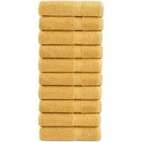 vidaXL Serviettes de bain de qualité supérieure SOLUND 10 pcs doré