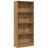 vidaXL Bibliothèque chêne artisanal 60x24x143 cm bois d'ingénierie