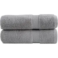 vidaXL Essuie-mains de qualité supérieure SOLUND 2 pcs gris 600 g/m²