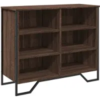 vidaXL Sideboard brun imitation chêne 91x35,5x74,5 cm Matériau dérivé du bois