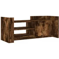 vidaXL Armoire TV chêne fumé 100x35x40 cm Bois composite