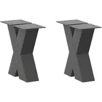 vidaXL Pieds de table basse en X 2 pcs. Anthracite 40x(30-31) cm Acier