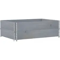 vidaXL Jardinière gris 120x80 cm bois massif de pin