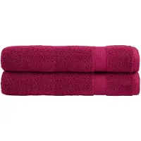 vidaXL Serviettes de qualité supérieure SOLUND 2 pcs bordeaux 600 g/m²
