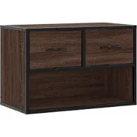 vidaXL Armoire TV Chêne brun 60x31x39,5 cm Bois composite et métal