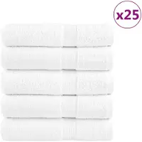 vidaXL Serviettes de douche de qualité supérieure SOLUND 25 pcs blanc