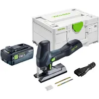 Festool Scie sauteuse pendulaire sans fil PSC-E 18 EB-Basic 18 V 40 mm + 1 batterie 8,0 Ah + Systainer - sans chargeur