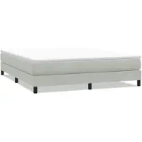 vidaXL Lit boxspring sans matelas gris clair 180x210 cm velours