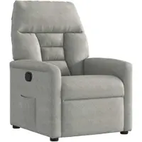 vidaXL Fauteuil relax gris clair tissu microfibre