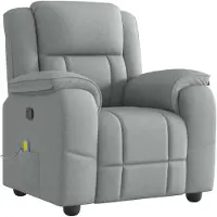 vidaXL Fauteuil de massage gris clair Tissu