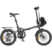 ENGWE Zip - Vélo électrique pliant avec antivol à chaîne - 16 pouces - Moteur 250W - Autonomie 120 km - 7 vitesses - Freins à disque hydrauliques - Batterie 360Wh - Gris