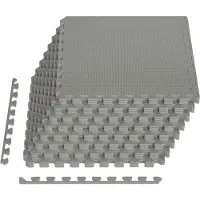 vidaXL : Tapis de protection pour le fond de piscine, 24 pièces, gris, 8,64 m², en mousse EVA