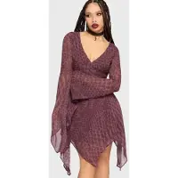 Killstar Robe courte Gothic de - Gaia Adorned - Robe Courte - XS - XXL - pour Femme - lilas - Taille XL