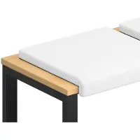 vidaXL Coussins de banc, 2 pièces, tissu blanc, profondeur 35 cm