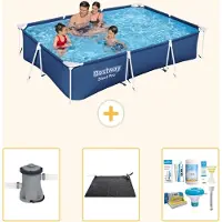 Bestway Steel Pro, piscine rectangulaire - 300 x 201 x 66 cm - 4 pièces - Modèle S22727