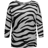 ONLY Carmakoma T-shirt 'ALBA' gris chiné / noir