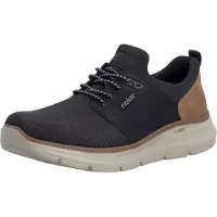 Rieker Chaussons de ville pour hommes, couleur noire, style décontracté
