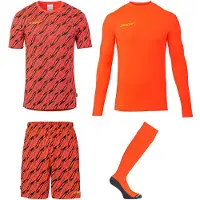 Uhlsport Progressive-goalkeeper Long Sleeve Set Orange 14-15 Years Enfants