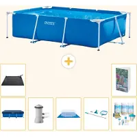 Intex Piscine rectangulaire hors sol - 300x200x75 cm - Composée de 8 pièces - Modèle S20041