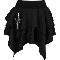 Hell Bunny Jupe courte Gothic de - Nadia Skirt - XS - XXL - pour Femme - noir - Taille XS