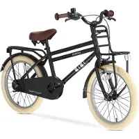 Deryan Vélo pour enfant Cooper 18 pouces – Guidon et selle réglables – Noir