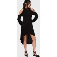 Killstar Robe mi-longue Gothic de - Kihilist Obsidienne Cold Shoulder Dress - XS - 4XL - pour Femme - noir - Taille S
