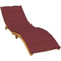 vidaXL Coussin pour bain de soleil Melange rouge vin 200x50x4 cm Tissu