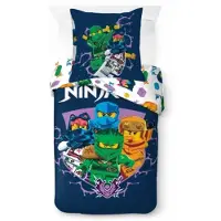 LEGO Couvre-lit Ninjago, dimensions : 140 x 200 cm, taies d'oreiller : 70 x 90 cm