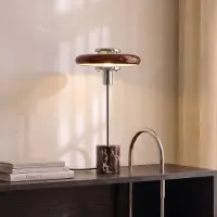 LINDBY Lampe de Table , Branford, Rouge, Salon / séjour, Verre, Vintage / rétro