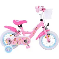 Volare Vélo pour enfant Magic Royals, modèle 12 pouces, couleur rose, avec deux freins à main