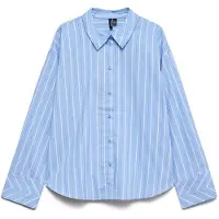 Vero Moda Chemisier bleu clair / bleu foncé / blanc