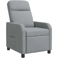 vidaXL Fauteuil inclinable Gris clair Tissu