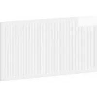 vidaXL Tête de lit murale EDE, blanc brillant, panneau de particules