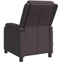 vidaXL Fauteuil de relaxation massant, couleur marron foncé, revêtement en tissu
