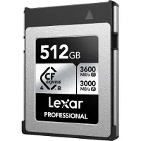 Lexar Professional Argent CFexpress 4.0 Type B R3600/W3000 MB/s – 512GB
