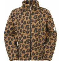 Picture Organic Clothing - Polaire zippée à imprimé et col montant - Gypsi Zip Fleece Wild Spot Print - Taille M - Marron