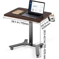 Vevor Bureau Assis-Debout Réglable en Hauteur 715x520 mm Bureau Mobile