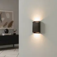 Artdelight Lampe murale Diaz L Bronze foncé