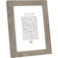 Deknudt Frames Cadre photo en bois Deknudt S45R avec cadre de blocage, dimensions 24x30 cm, couleur gris-beige