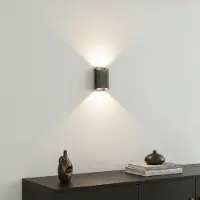 Artdelight Lampe murale Diaz S Bronze foncé