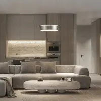 Lyora Lampe pendante moderne Olivia nickel Ø 40cm