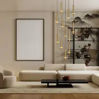 Lyora Lampe pendante de conception Noemi or avec blanc Ø 62cm