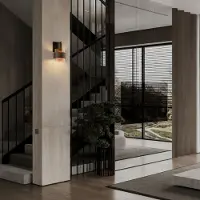 Lyora Lampe murale moderne Serena Café brun