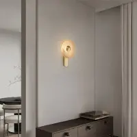 Lyora Lampe murale de conception Lavina or avec verre ambré Ø 25cm